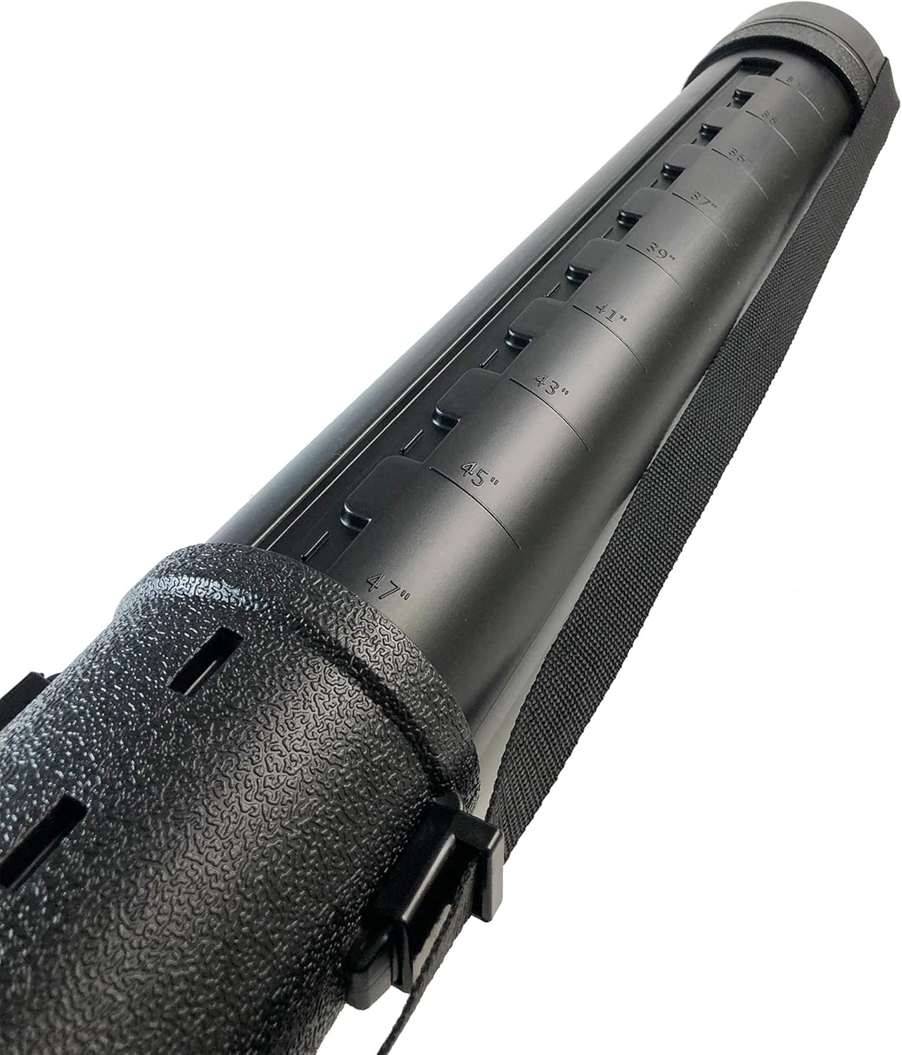 CALPALMY 2-Pack Extendable Poster Tubes Expand from 30.5” to 49” with Shoulder Strap and Handle | Carry Documents, Blueprints, Drawings and Art | Black Portable Durable Round Storage Cases