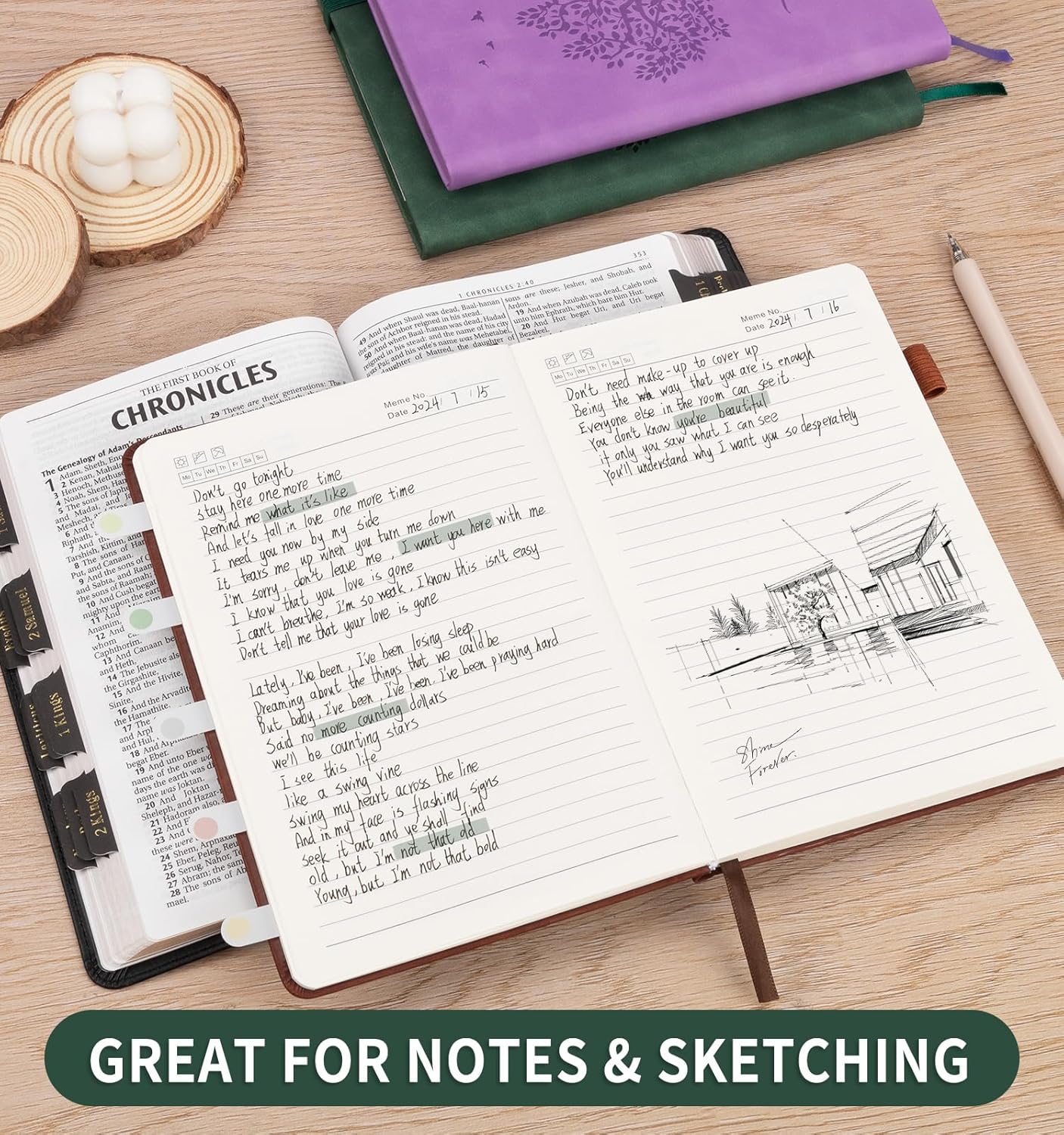 Lined Journal Notebook for Women Men, B5 Hardcover Leather Journals for Writing, 200 Pages Thick Paper, Daily Journal Notebook for Work, School, Note Taking, Business, Travel, College Ruled