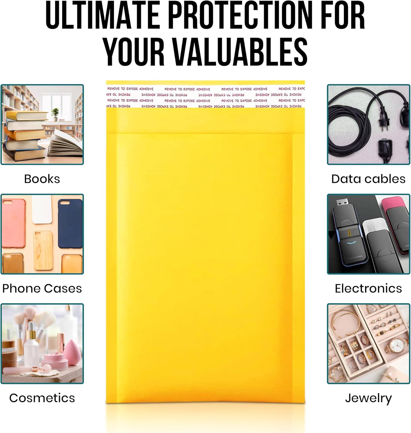 Levex - #1 7.25" x 12 [50 Pack) Kraft Bubble Mailers, Padded Envelope Mailers, Packing Envelope & Mailing Bags for Shipping