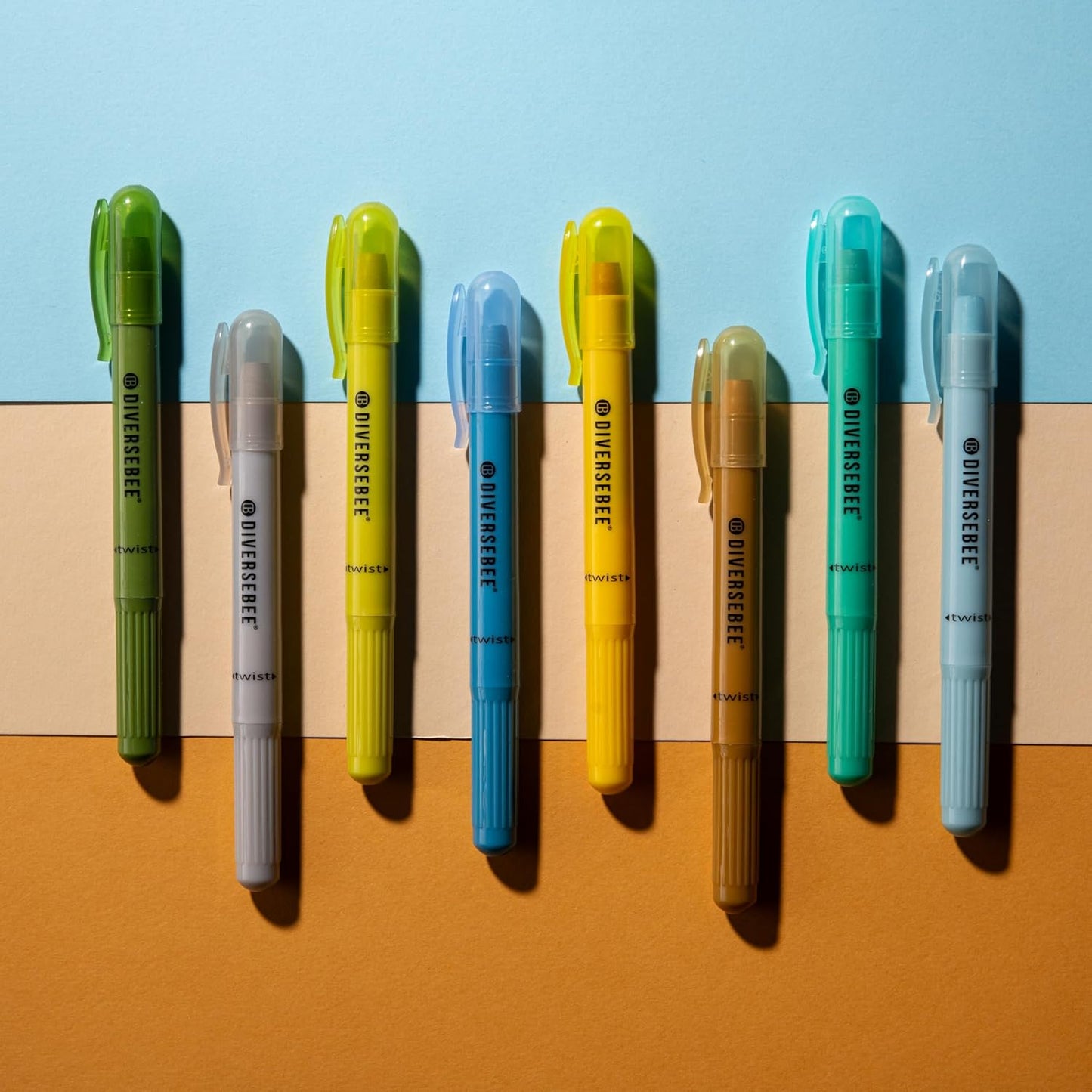 DIVERSEBEE Bible Highlighters and Pens No Bleed, 8 Pack Assorted Colors Gel Highlighters Set, Cute Bible Markers Study Journaling School Supplies and Accessories (Oasis)