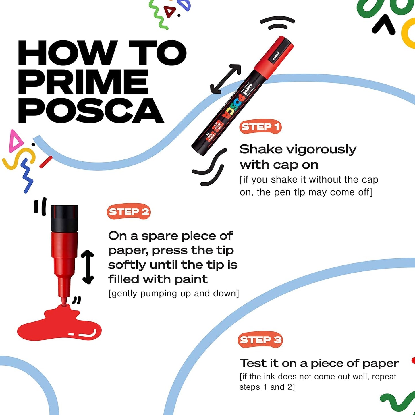 Posca Markers Set, 8 Medium Paint Markers 5M – Warm Tones – Ivory, Beige, Apricot, Ochre, Bright Yellow, Ruby Red, Dark Red, Cacao Brown