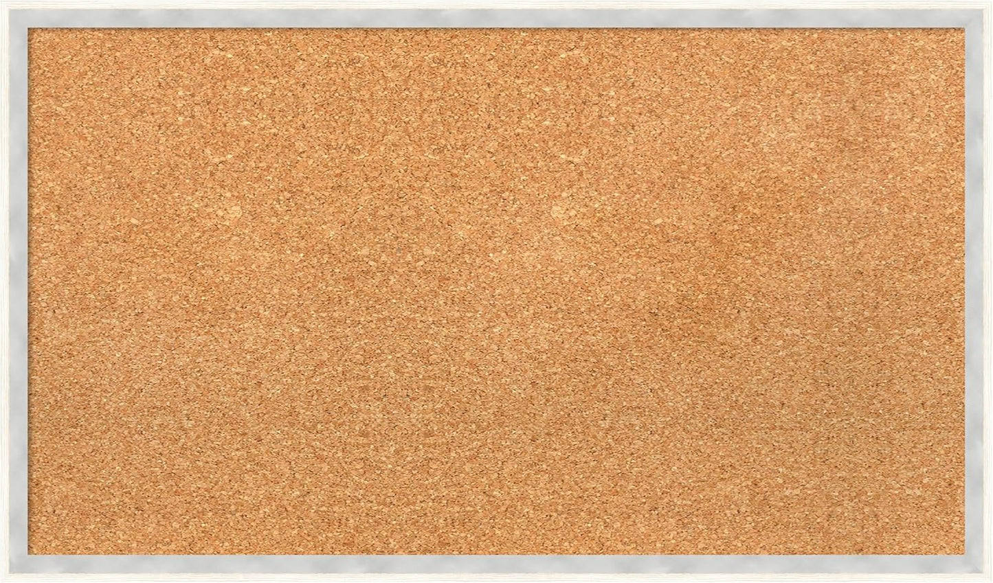 Amanti Art Natural Cork Board for Wall, 17x29 Vision Board with White Frame, Medium Corkboard Office Decor for Home Organization, Modern Corkboard Pinboard to Display Items for Home Organization in
