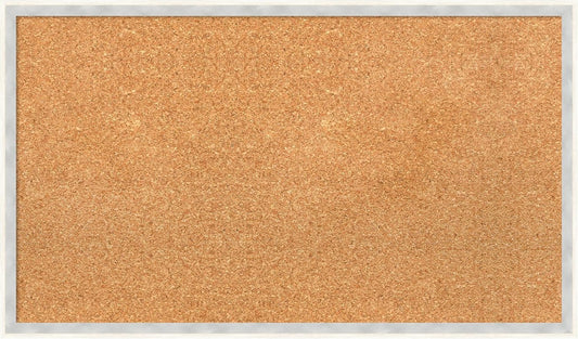 Amanti Art Natural Cork Board for Wall, 17x29 Vision Board with White Frame, Medium Corkboard Office Decor for Home Organization, Modern Corkboard Pinboard to Display Items for Home Organization in