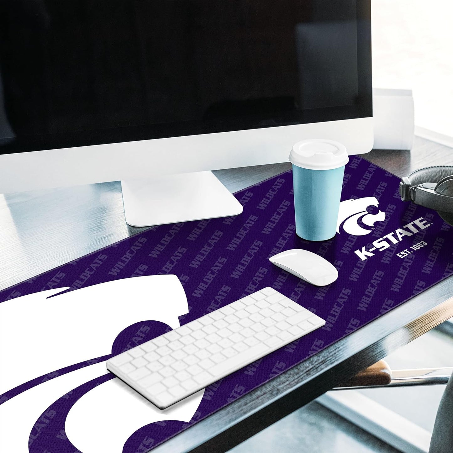 YouTheFan NCAA Kansas State Wildcats Logo Series Desk Pad