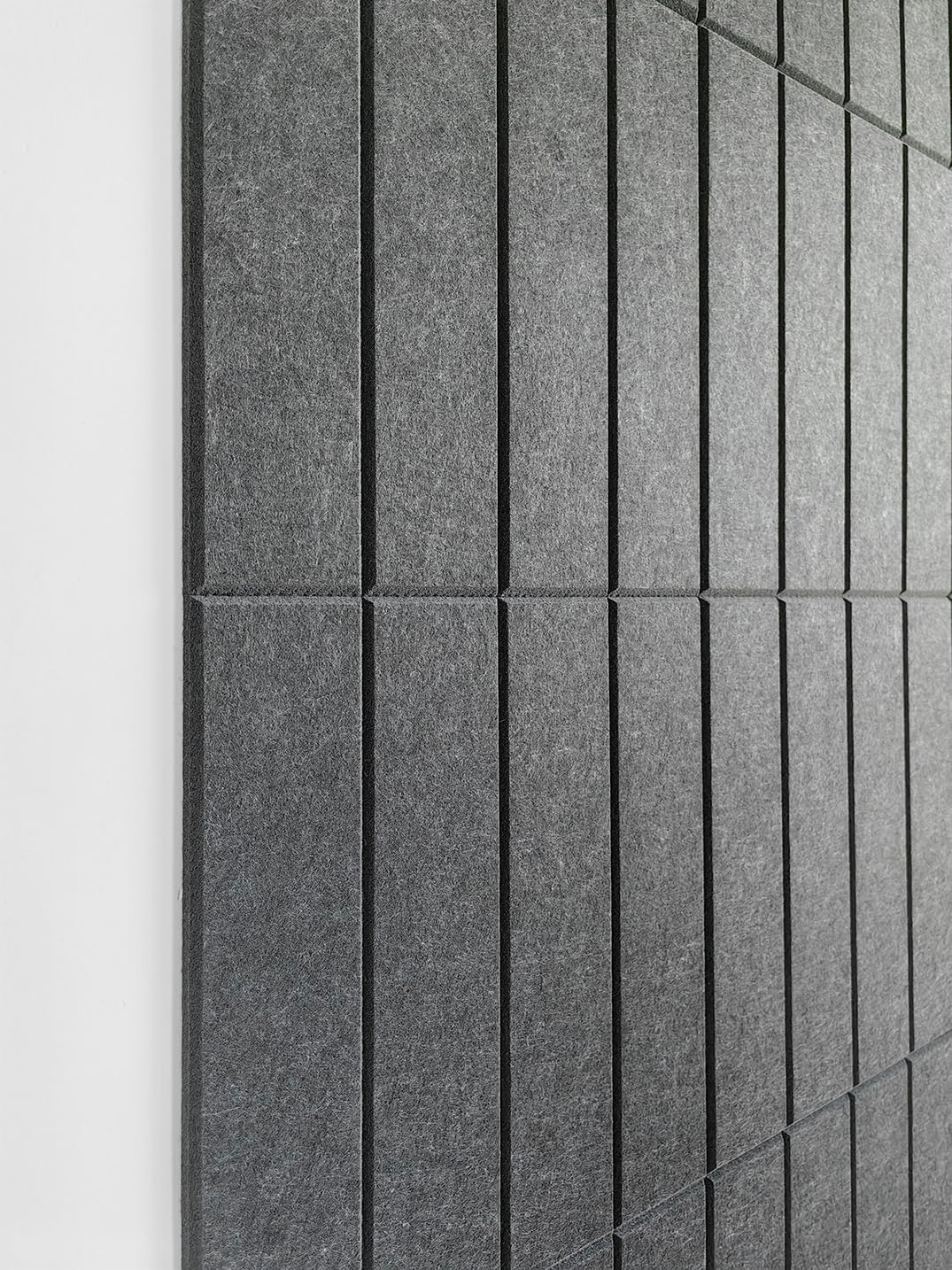 Large Cork Board Alternative - 24-Pack Felt Wall Tiles with Safe Removable Adhesive Tabs, Cork Wall Tiles Bulletin Board Home Office Essentials - Gray Black