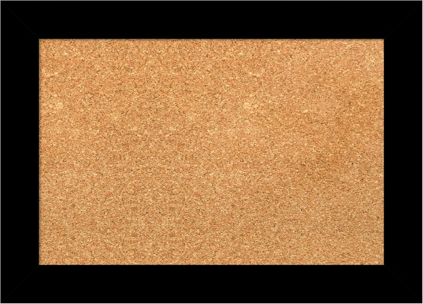 Amanti Art Natural Cork Board for Wall, 15x21 Vision Board with Black Wood Frame, Small Corkboard Office Decor for Home Organization, Modern Corkboard Pinboard to Display Items for Home Organization