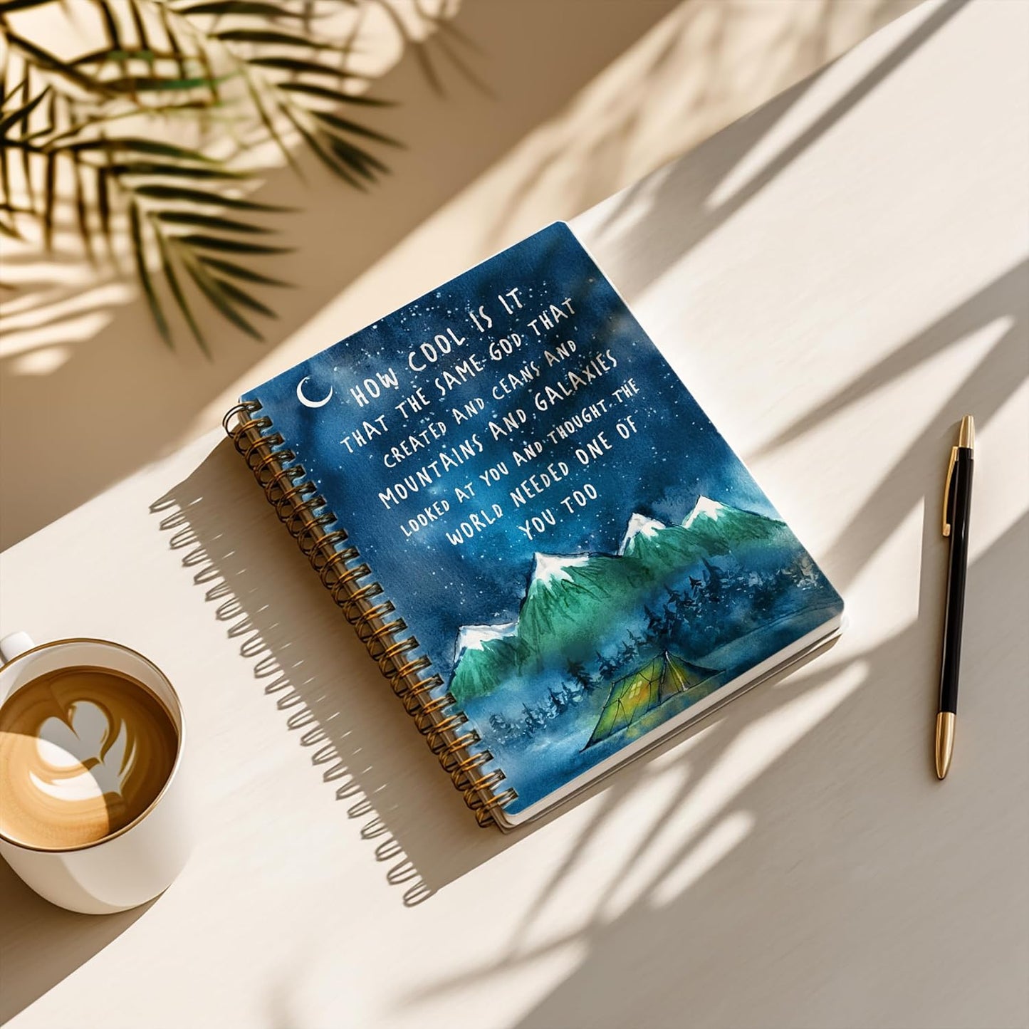 Bible Notebook, A5 Spiral Christian Journal with Floral Pink Butterfly Notebook, Bible Verse-How Cool Is It That the Same God, Inspirational Notebooks for Women, Bible Study, Gift for Birthday Christmas, Office Supplies (Green)