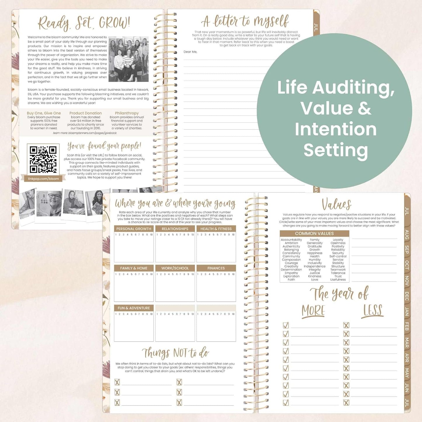 bloom daily planners 2025-2026 Academic Year Daily Planner (July 2025 - July 2026) - Weekly & Monthly Calendar Agenda Organizer Book with Stickers & Bookmark - 5.5" x 8.25" - Butterfly Garden