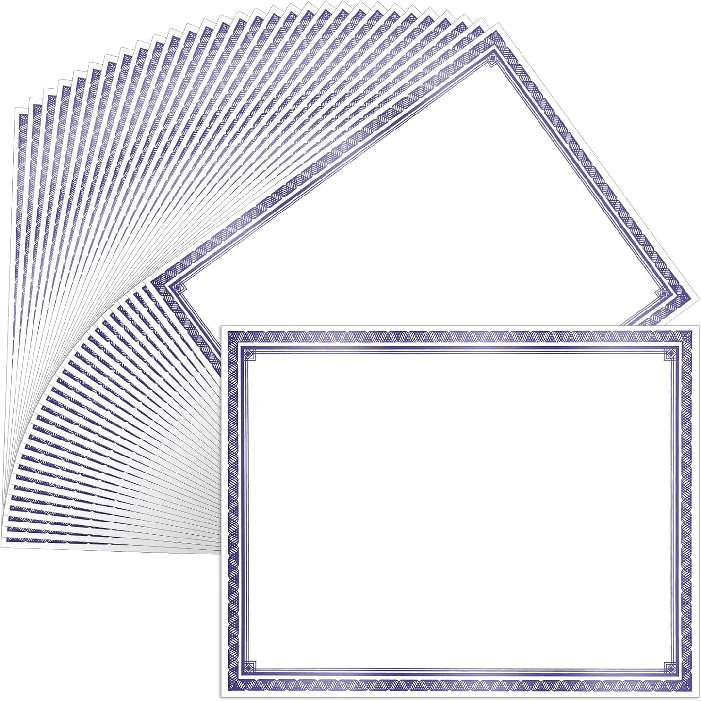 150 Sheets Certificate Paper 8.5 x 11 for Printing Blank Award Certificate for Graduation Diploma Achievement Participation Award Document(Blue)