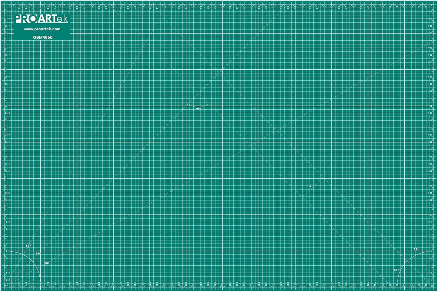 PK00012 Model GBM4060 Series 40" x 60" Professional Cutting Mat; Double-Sided Green/Black; Self-Healing; For Graphic Arts, Hobbies, Sewing, Scrapbooking, and other Cutting Projects