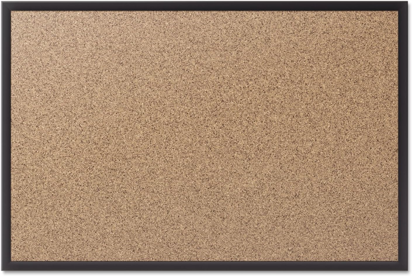 Quartet Cork Board, Bulletin Board, 4' x 3' Corkboard, Black Frame (2304B)