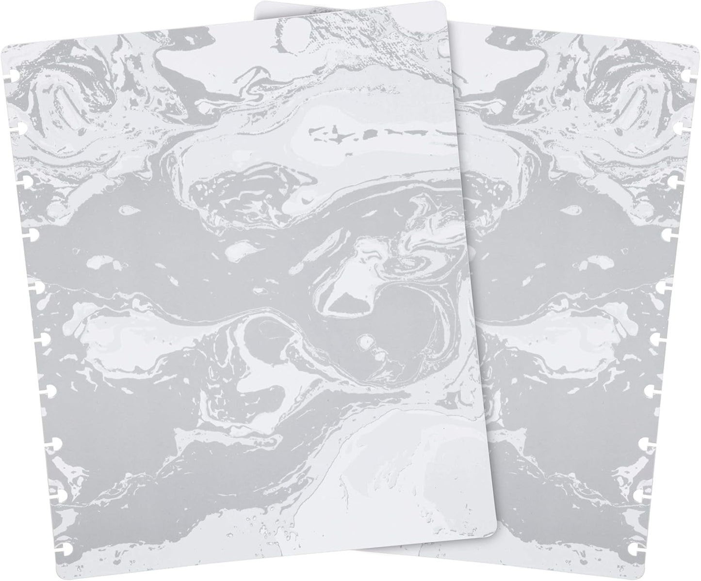 Talia Discbound Notebooks, Planner, Customizable, (Marble Flow Carrara, Midsize (7.5in x 9.75in))