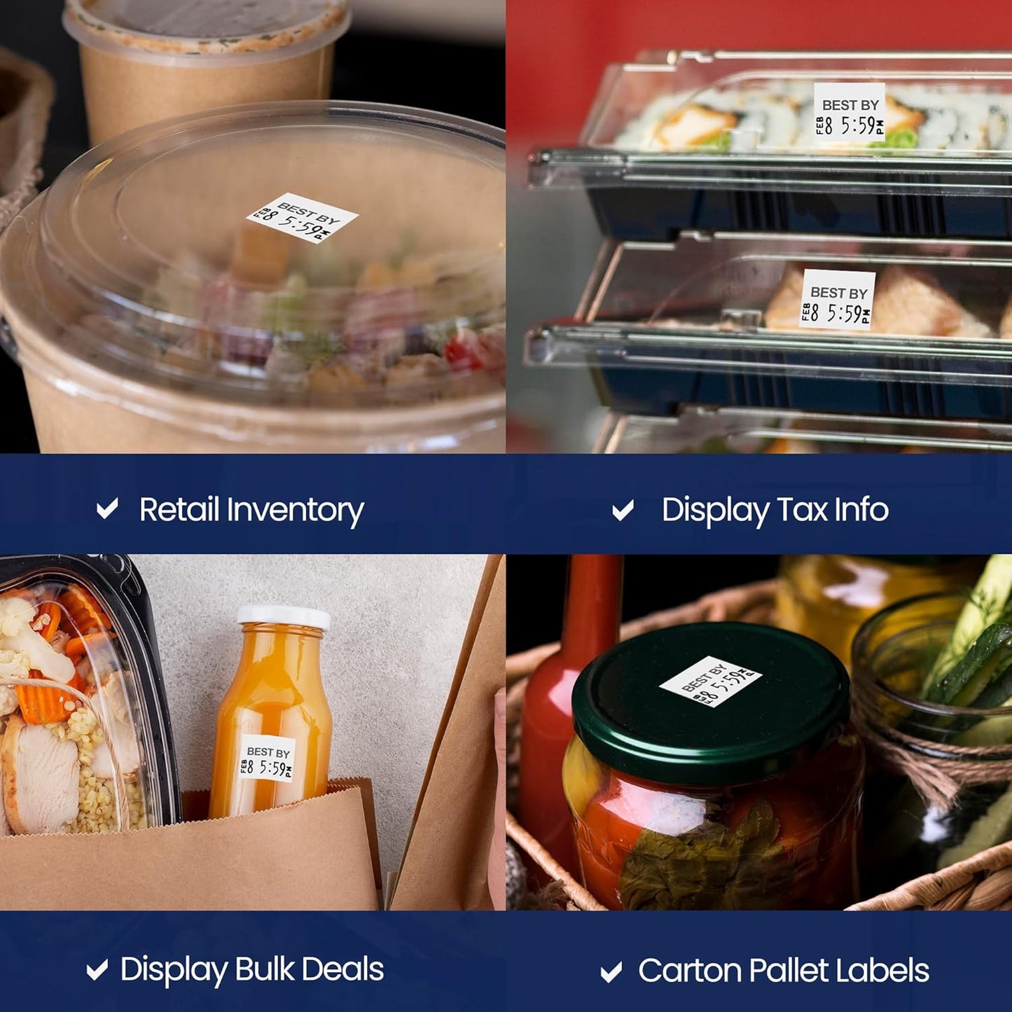 Perco Best by Labels for Monarch 1136 Price Gun - 8 Rolls, 14,000 Marking Labels