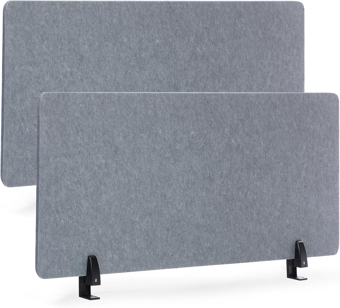 Wesiti 2 Pcs Acoustic Desk Divider Noise Reducing Desk Privacy Panel for Student Table Standing Sound Proof Divider Desktop Claw Office Furniture Partition for Classroom (Gray,59.06 x 15.75 Inches)