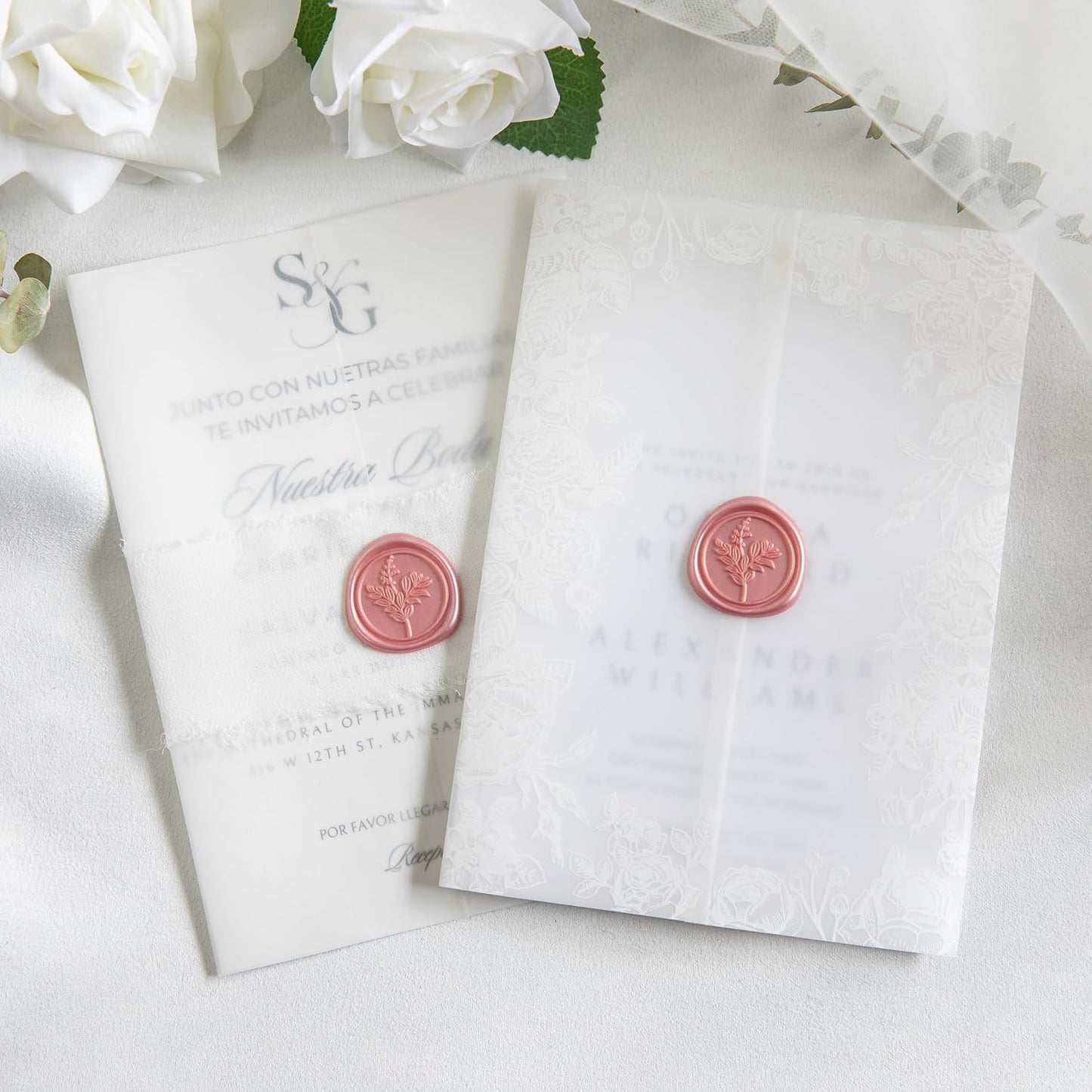 60 Pcs Rose Gold Wax Seal Stickers, Wedding Invitation Accessories Envelope Seals - Peferct for Wedding Accessories, Gift Box Craft Wrapping, Christmas Cards Envelope Decoraction