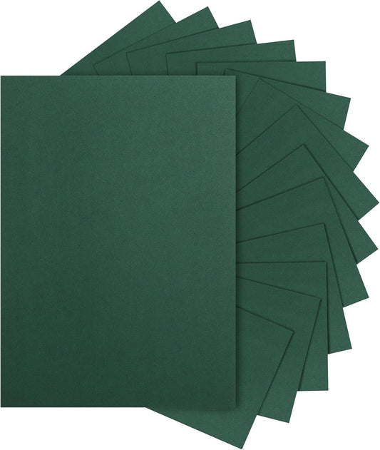 100 Sheets Dark Green Cardstock 8.5 x 11 Crafting Paper, 200gsm/75lb Heavyweight Paper Christmas Green Card Stock for DIY Cards Making, Greeting Cards, Invitations, Party Decorations, Menus