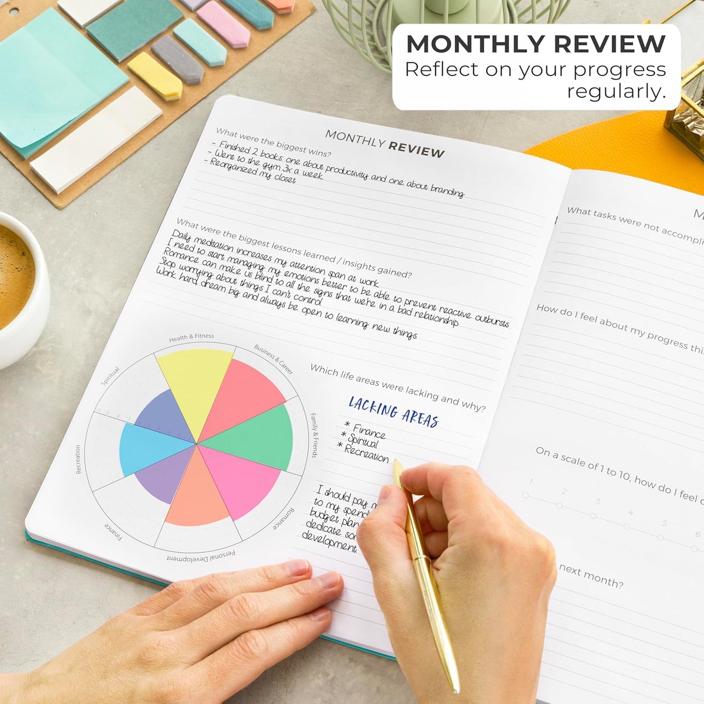 Clever Fox Planner PRO – Weekly & Monthly Life Planner to Increase Productivity, Time Management and Hit Your Goals, 8.5x11″ (Turquoise)