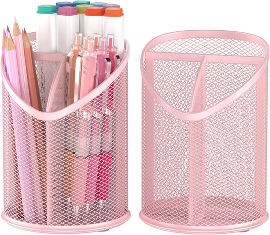2 Pack Pen Holder Pen Organizer (Pink)