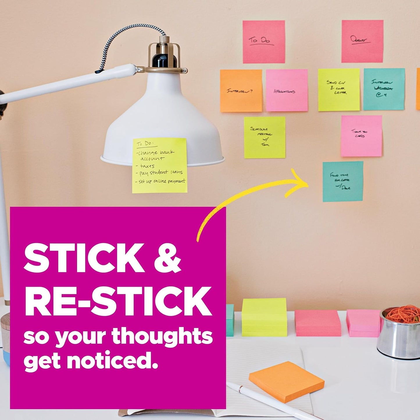 Post-it Super Sticky Notes Multi-Size Supernova Neons | Lined | Double Sticking Power | 15 Pads, Pack of 12