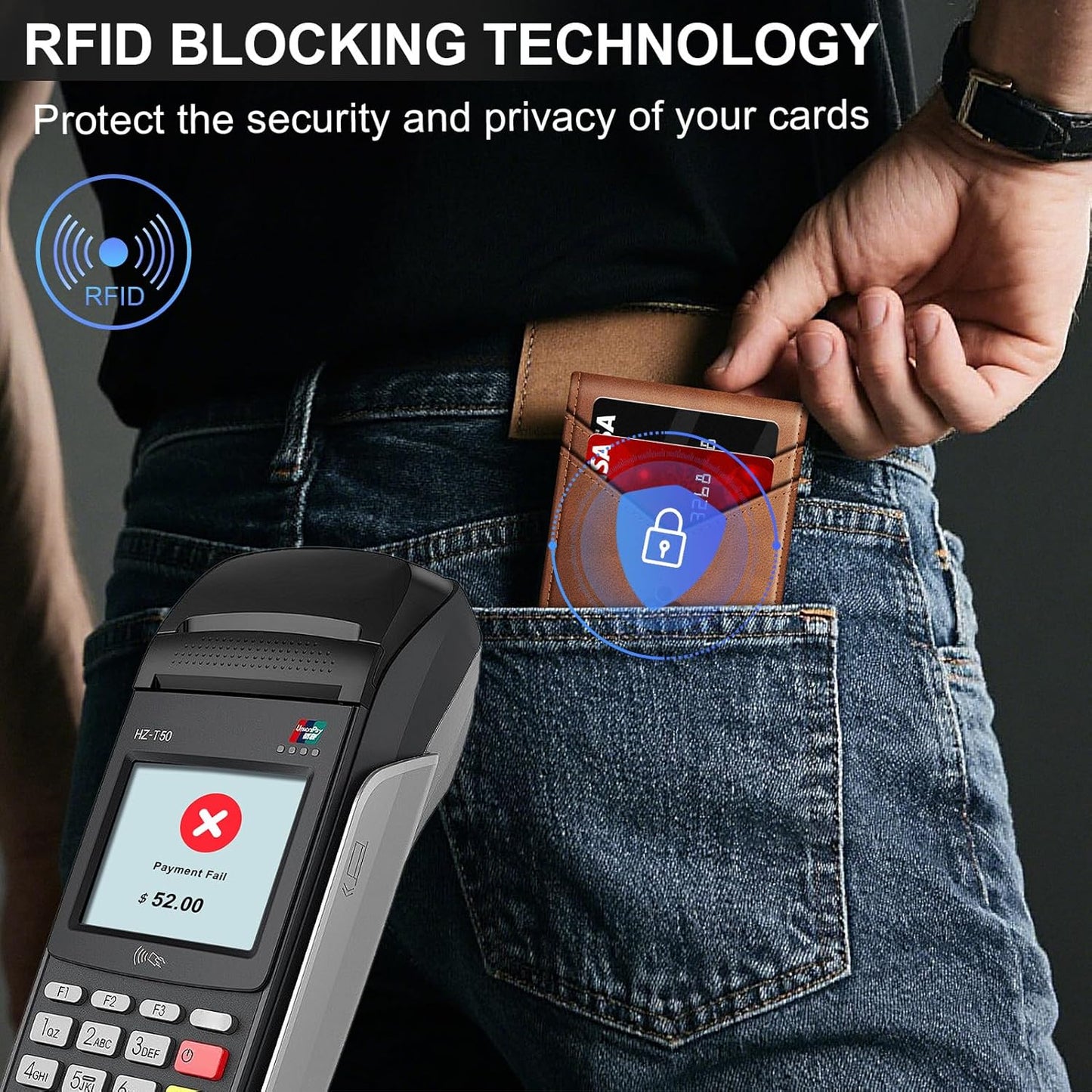 Wallet for Men Wallet with Slim Pop Up Card Holder for 12-14 Cards, RFID Blocking Bifold Minimalist Smart Wallet, Credit Card Holder with ID Window & Cash Slot, Compact Metal Card Case, Gifts for Men