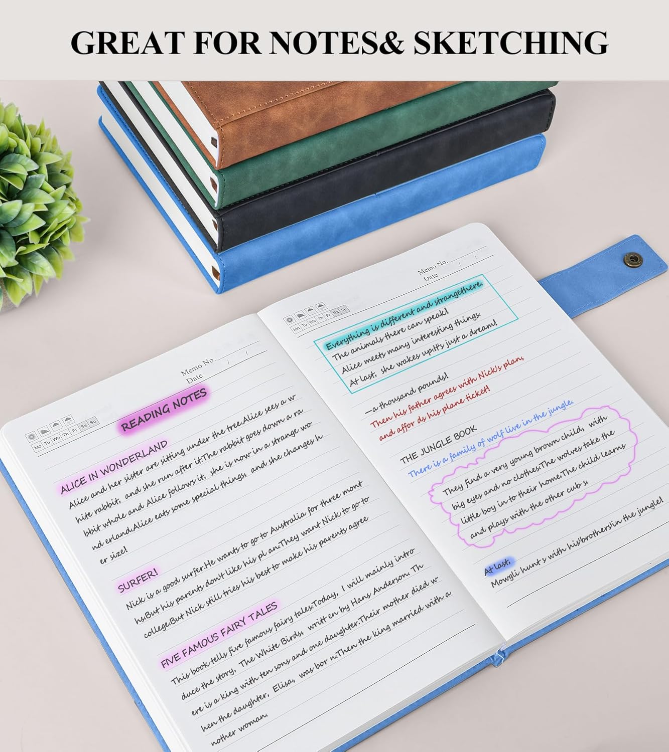 365 Page Thick Lined Journal Notebook for Men Women, A5 Leather Journals for Writing, Hardcover Notebooks for Work, School, Note Taking,Travel, Business,Personal Diary, College Ruled 5.9" x 8.4"