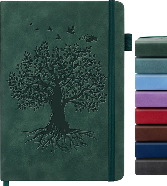 Lined Journal Notebook for Women Men, A5 Hardcover Leather Journals for Writing, 200 Pages Thick Paper, Daily Journal Notebook for Work, School, Note Taking, Business, Travel, College Ruled