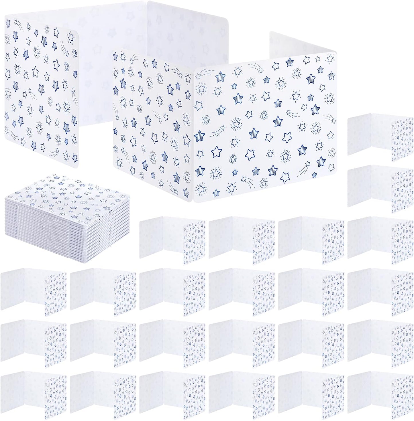 24-Pack Desk Dividers for Students, Waterproof Plastic Study Carrel Divider, Durable Testing Dividers for Classroom Teacher Supplies, Easy to Clean Privacy Shield Folder Boards for Student Desk White