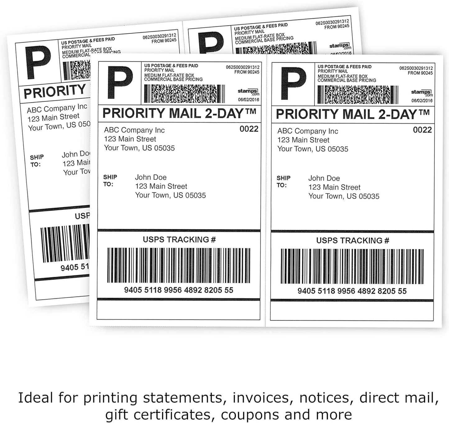 PrintWorks Professional Half Sheet Perforated Paper 8.5” x 11” - Perfect For W-2, 1099, & Statement Use - Made in the USA - 2500 Sheets - 20 lb - A5 Paper - Printer Compatible - White (04116C)