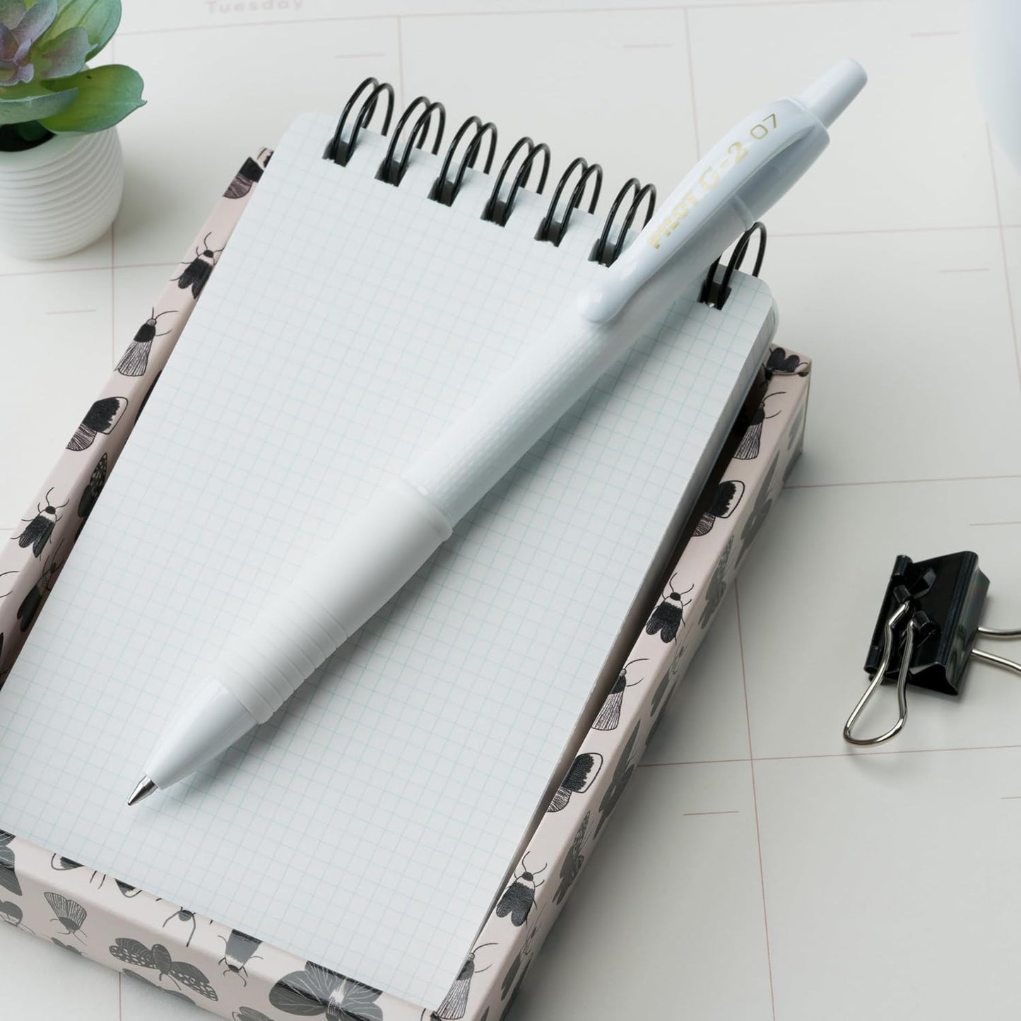 PILOT, G2 Premium Gel Roller Pens, G2 Edge White, Sensory Writing Experience, 12ct box, Fine Point 0.7 mm