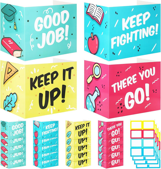 Crtiin 24 Pcs Privacy Folders for Students Desk Dividers Standard School Privacy Cardboard Board Testing Dividers Shield for Classroom Teacher Supplies Keep Eyes from roving(Study)