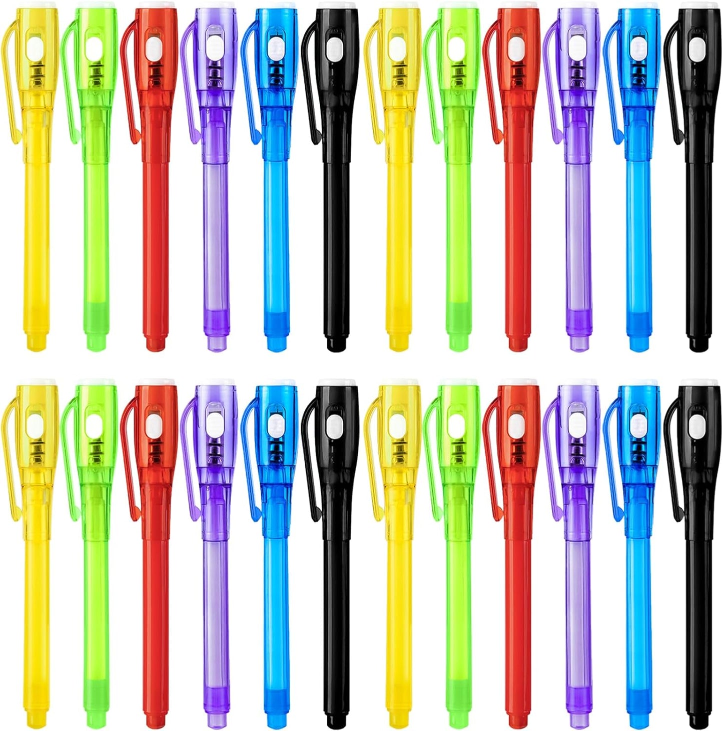 24 PCS Invisible Ink Pen with UV Light Magic Marker Spy Pen Party Favors for Kids Goodie Bags Stuffers for Kids Birthday Gifts Classroom Prizes