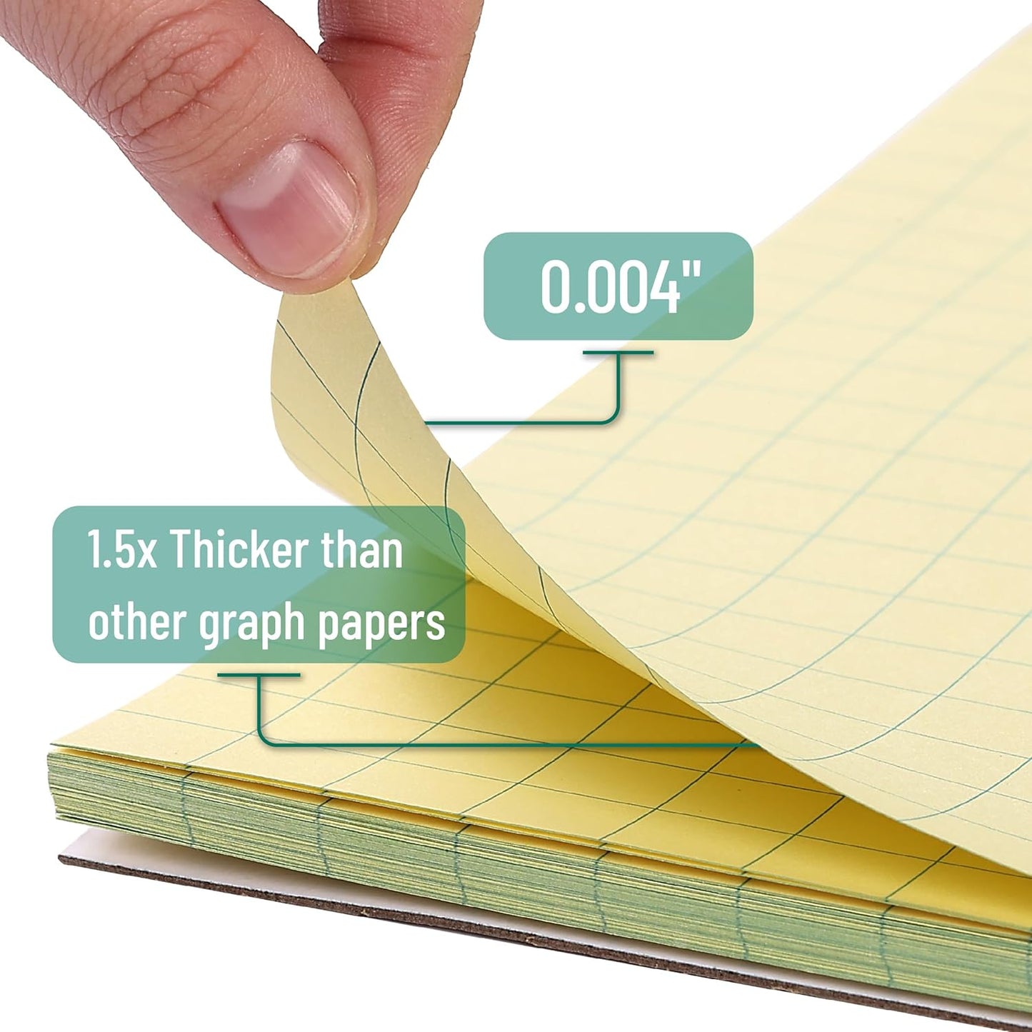 Mr. Pen- Graph Paper, 2x2 (2 Squares per inch), 8.5"x11", 55 Sheets, Yellow, Grid Paper, Graphing Paper, Math Graph Paper Pad, Grid Paper Pad, 1/2 Inch Graph Paper, Square Paper, Math Paper