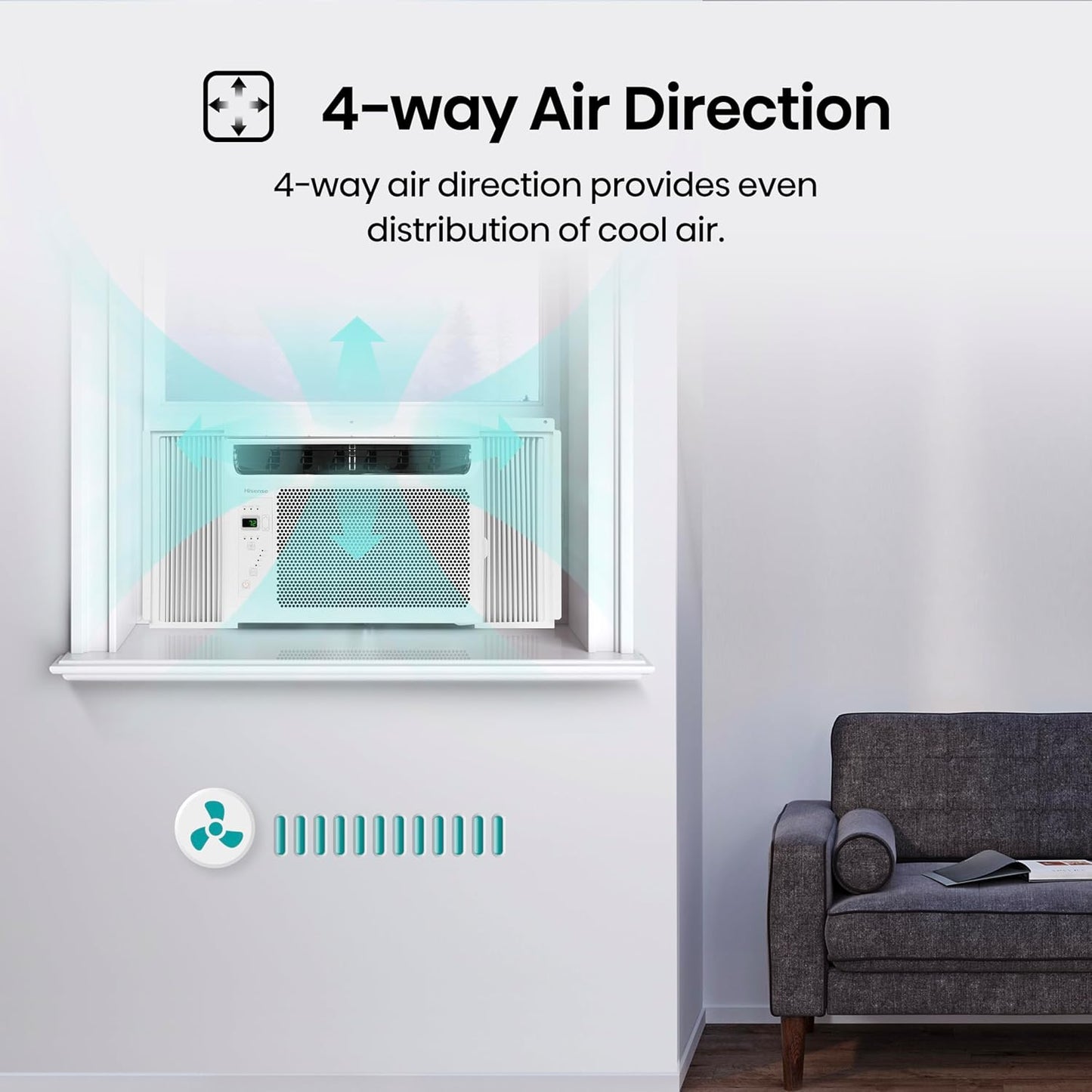 Hisense WC05R25A Window Air Conditioner, 5,000 BTU, White