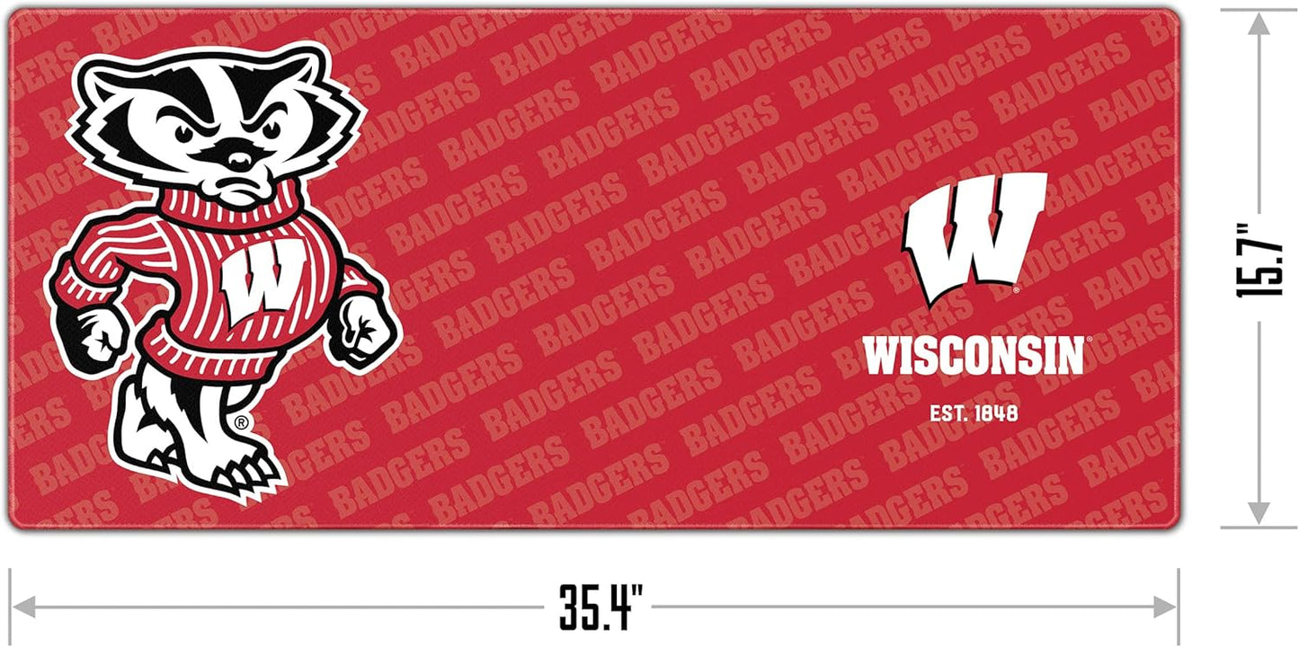 YouTheFan NCAA Wisconsin Badgers Logo Series Desk Pad