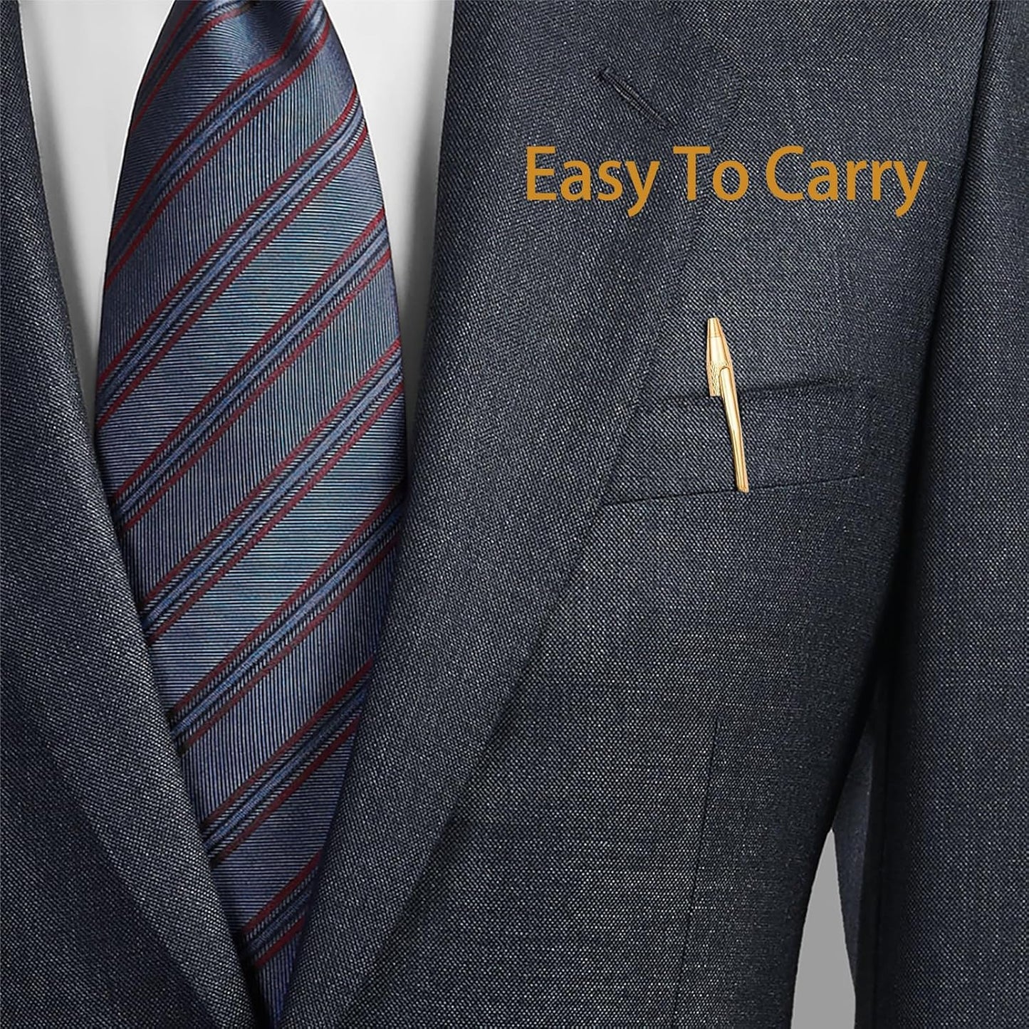 Cambond Ballpoint Pens Gold Pen - Nice Pens for Wedding Guest Book for Gift Smooth Writing Pen with Black Ink 1.0mm Medium Point, 3 Pens with 3 Refills (Gold)