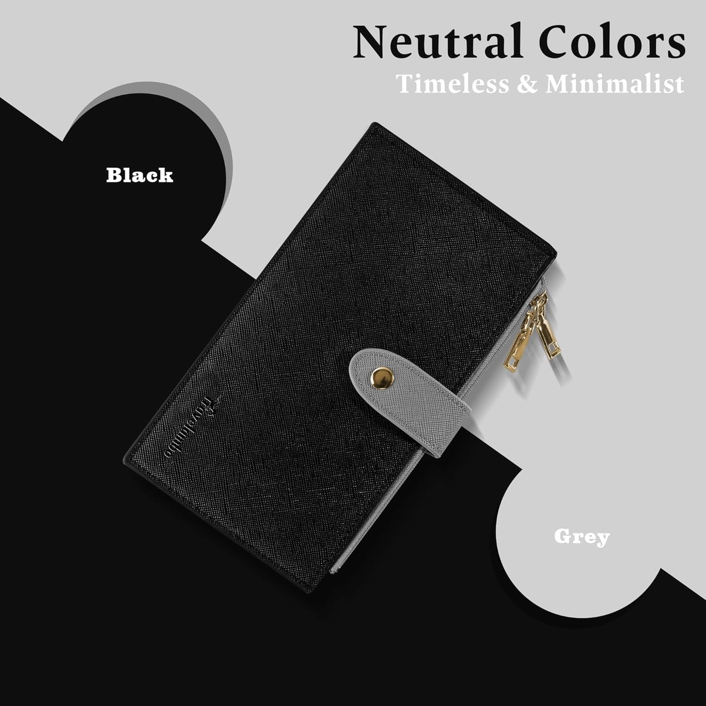 Travelambo RFID Wallet Women Bifold Multi Card Wallet Case with Zipper Pocke Credit Card Holder for Women