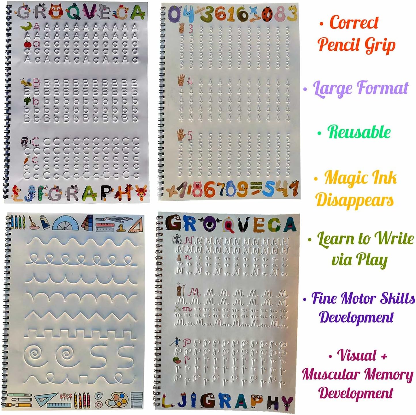 Reusable Notebooks - Fun, Educational, and Innovative for Developing Letter Tracing and Writing Skills