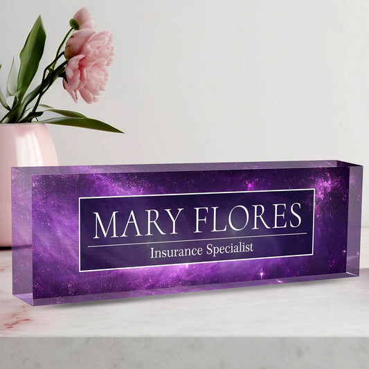 Custom Name Plate for Desk, Desk Name Plate Personalized Acrylic Office Desk Decor for Women and Men, Employee Appreciation Gifts Office Gifts for Boss, Manager, Teacher, Nurse