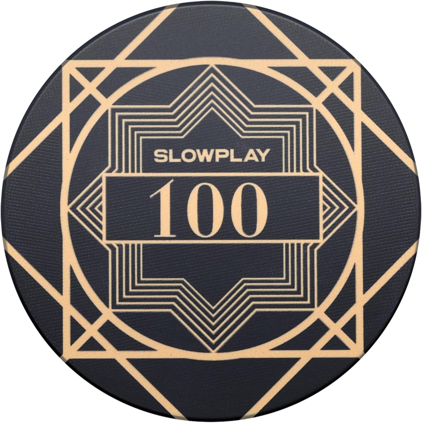 SLOWPLAY Nash Ceramic Poker Chips in Bulk, Casino Grade Ceramic 10-Gram Poker Chip for Texas Hold'em, 39mm Professional Chips Pack of 50 with Denomination of 100