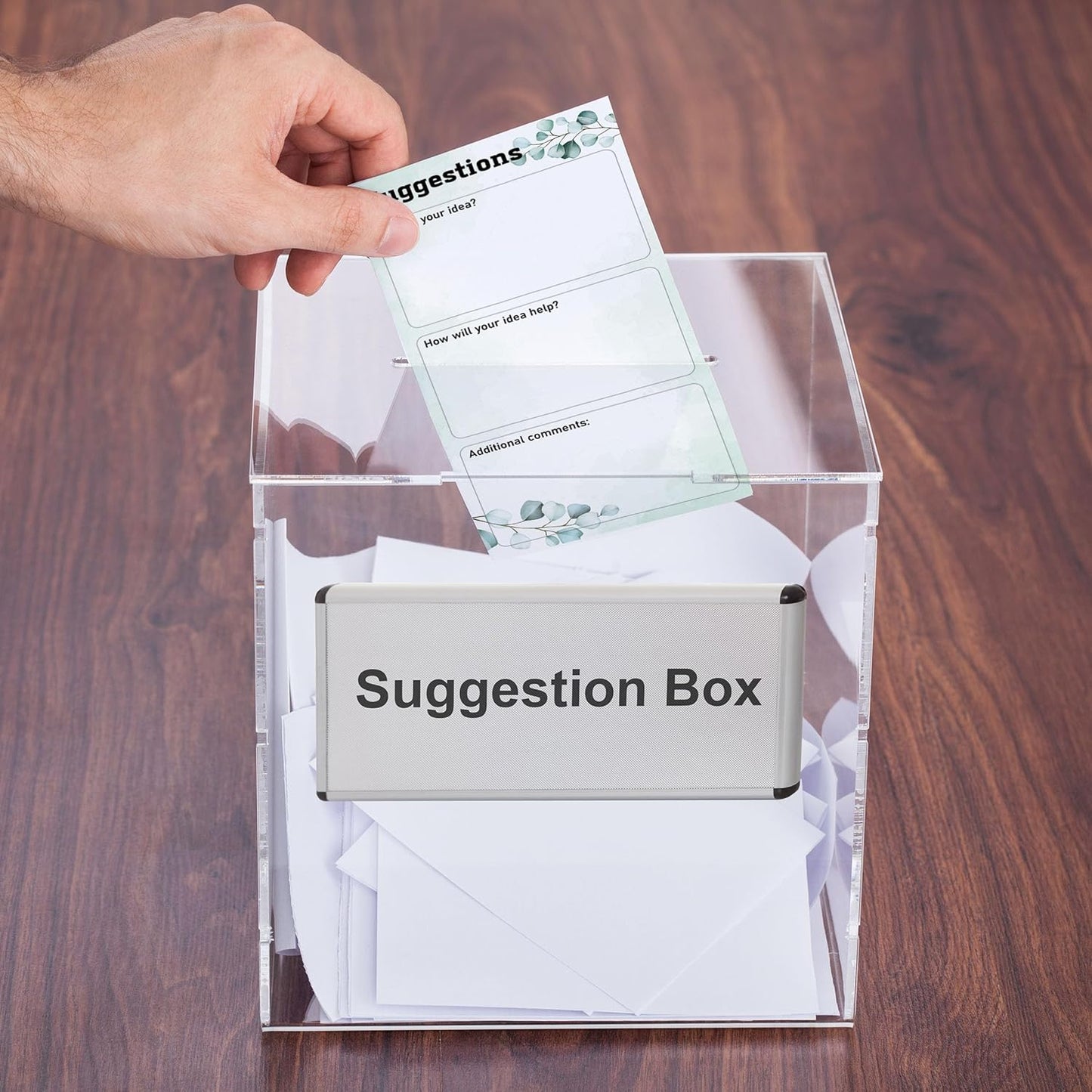 Lesnala 200 Sheets Suggestion Cards Comment Form Continuous Improvement Table for Customer Complaints Restaurants Church School Small Businesses Supplies 6.7 X 3.5inch Green Leaf