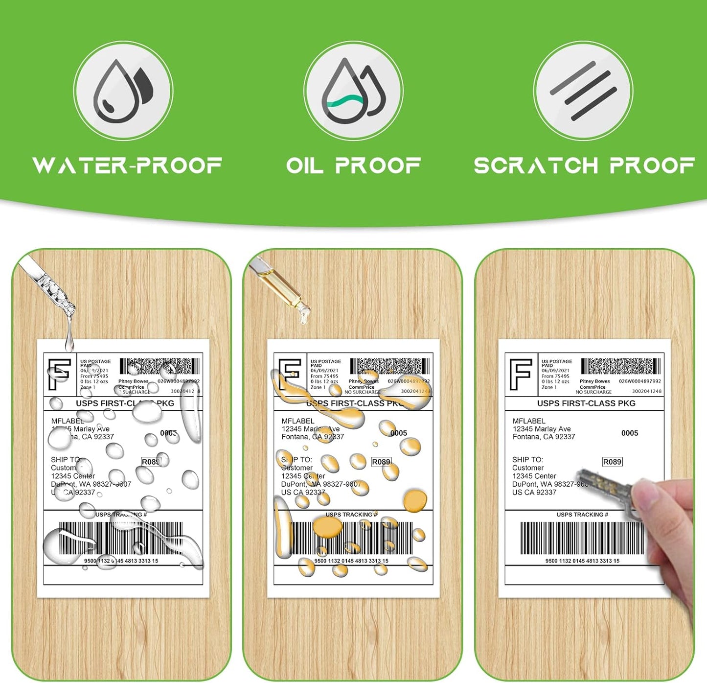 MFLABEL® 40 Rolls of 450 Labels 4x6 Direct Thermal Shipping Labels for Zebra 2844 ZP-450 ZP-500 ZP-505