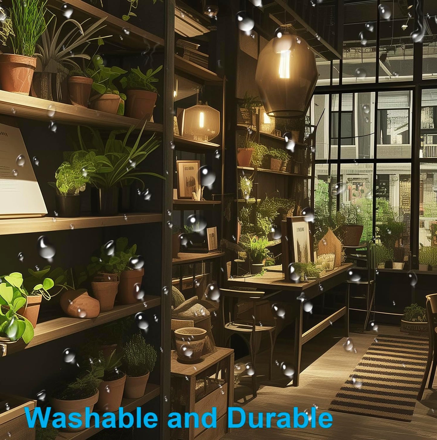 Lndoor Green Plant Expansion Desk Mat, Flower Plant Large Gaming Mouse Mat XXL Laptop Mouse Keyboard Mat 35.4 x 15.7-Inch Office Desk Decoration