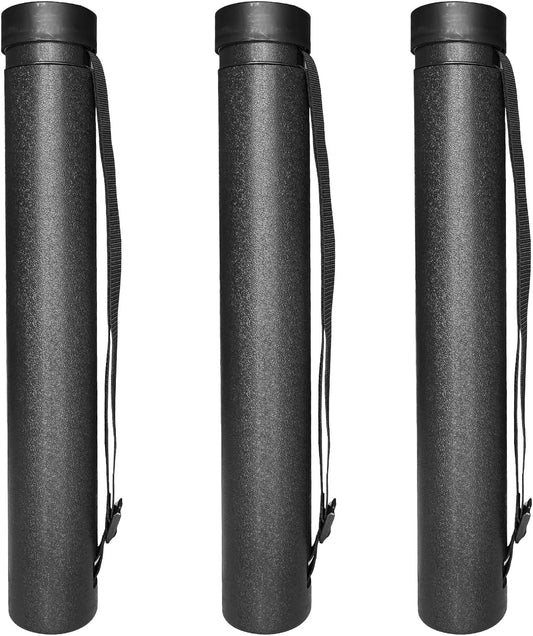 3Pack Poster Tube with Strap,Expandable Blueprint Art Mailing Transport Carrier Tubes Holders Storage,Expands from 22 to 38 inches
