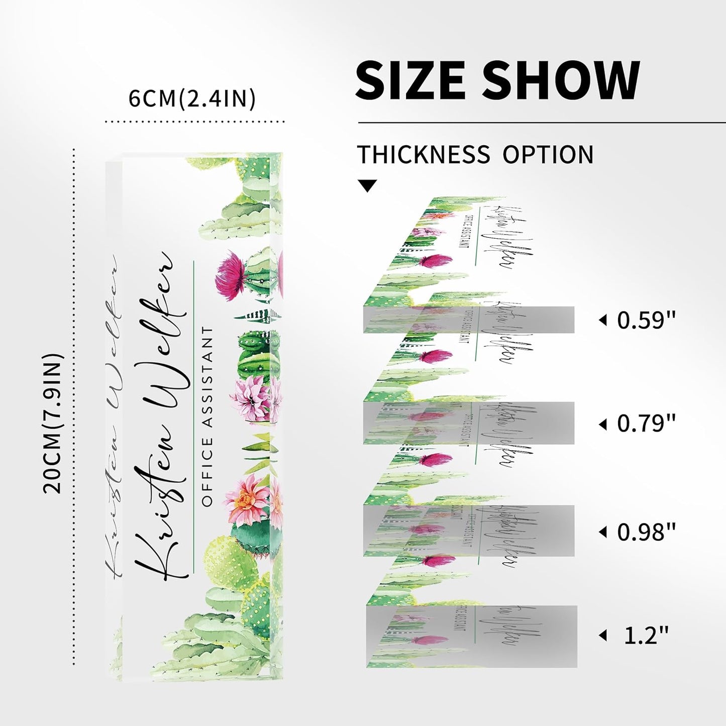 Desk Name Plate Personalized, Custom Name Plate for Desk, Office Desk Decor for Women & Men, Employee Appreciation Gifts The Office Gifts for Boss, Lawyer, Manager, Teacher, Nurse