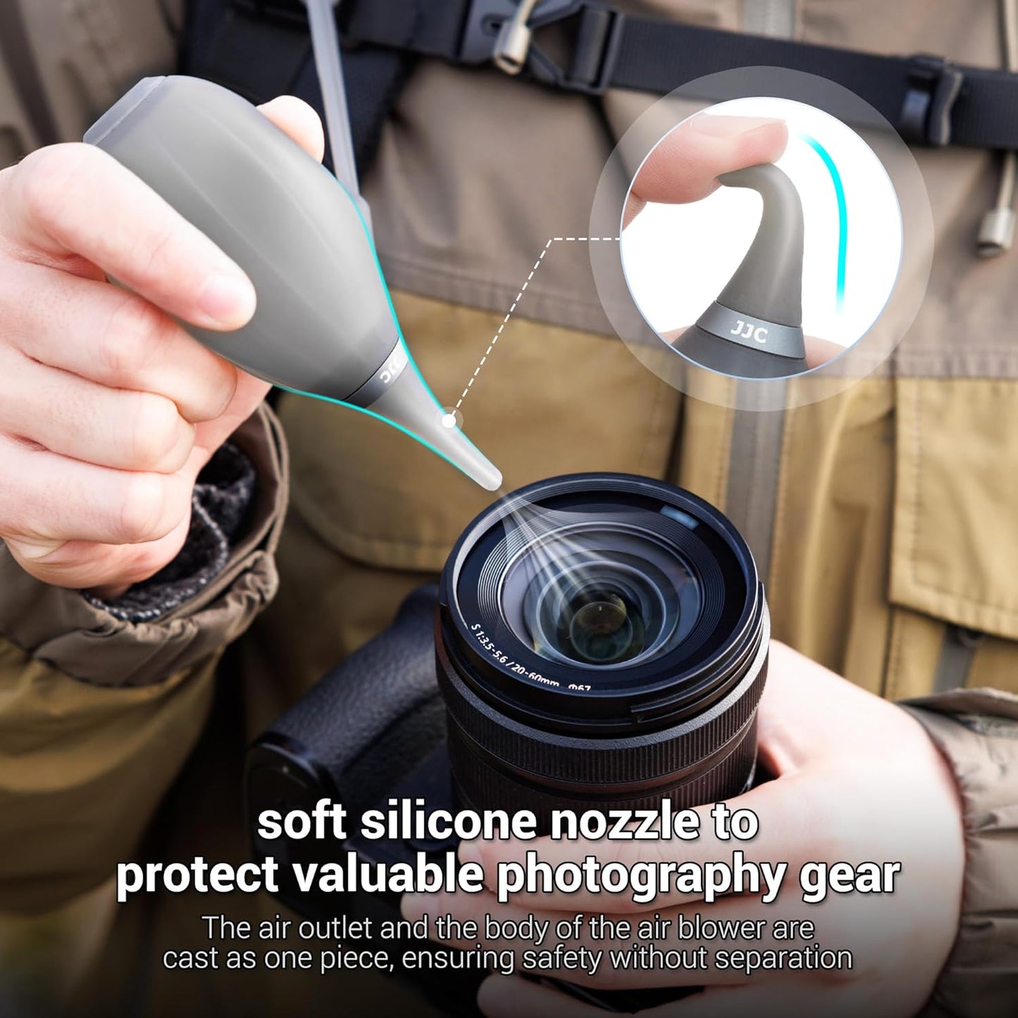 [Upgraded Version] Soft Tip Silicone Camera Dust Blower Lens Air Blower,Camera Lens Cleaner Air Blower for Sensor LCD Keyboards Filters Alcohol Ink Printing,Dust Blower Replace Canned Air-Black