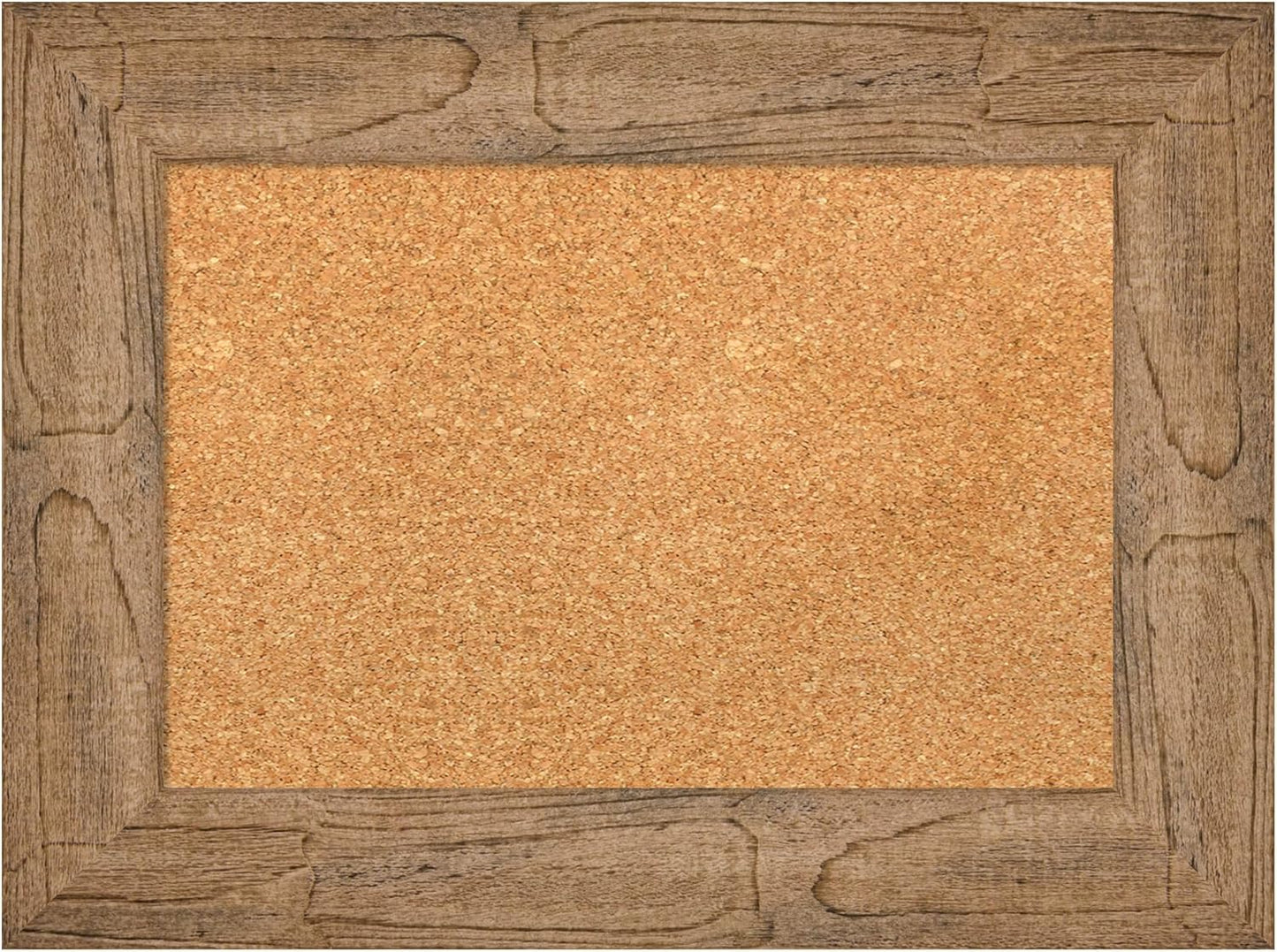 Amanti Art Natural Cork Board for Wall, 18x24 Vision Board with Brown Wood Frame, Small Corkboard Office Decor for Home Organization, Country Rustic Corkboard Pinboard to Display Items for Home