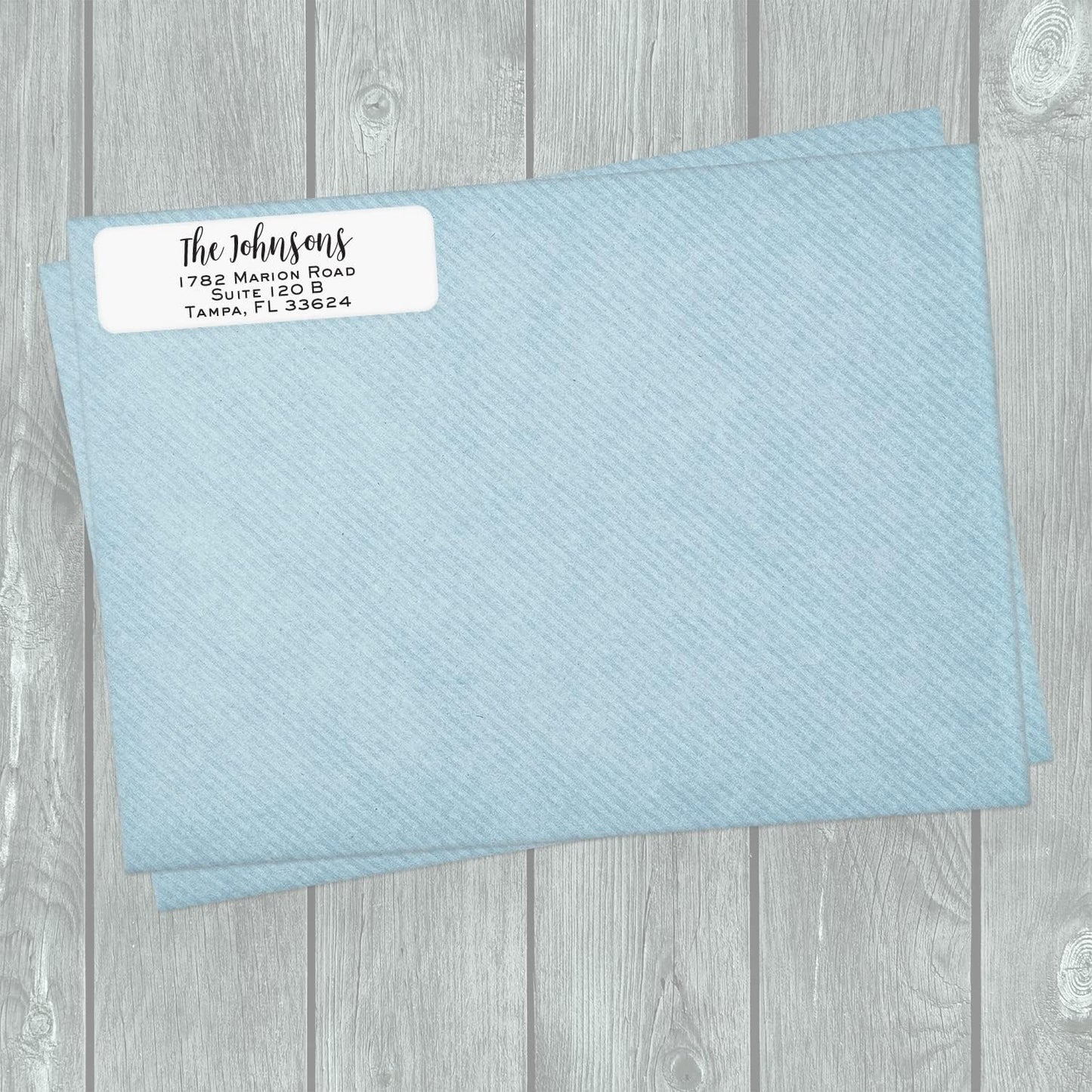 Mixed Script Font Rolled Address Labels/Roll of 250 Chic Black and White Personalized Address Labels/Designer Return Address Stickers in Elegant Plastic Dispenser