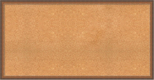 Amanti Art Natural Cork Board for Wall, 26x50 Vision Board with Bronze Frame, Oversize Corkboard Office Decor for Home Organization, Modern Corkboard Pinboard to Display Items for Home Organization