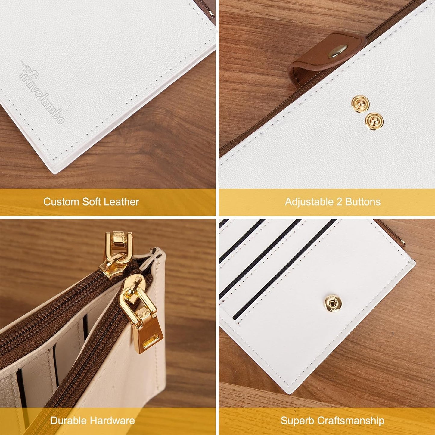 Travelambo RFID Wallet Women Large Size Bifold Multi Card Wallet Case with Zipper Pocke Credit Card Holder for Women