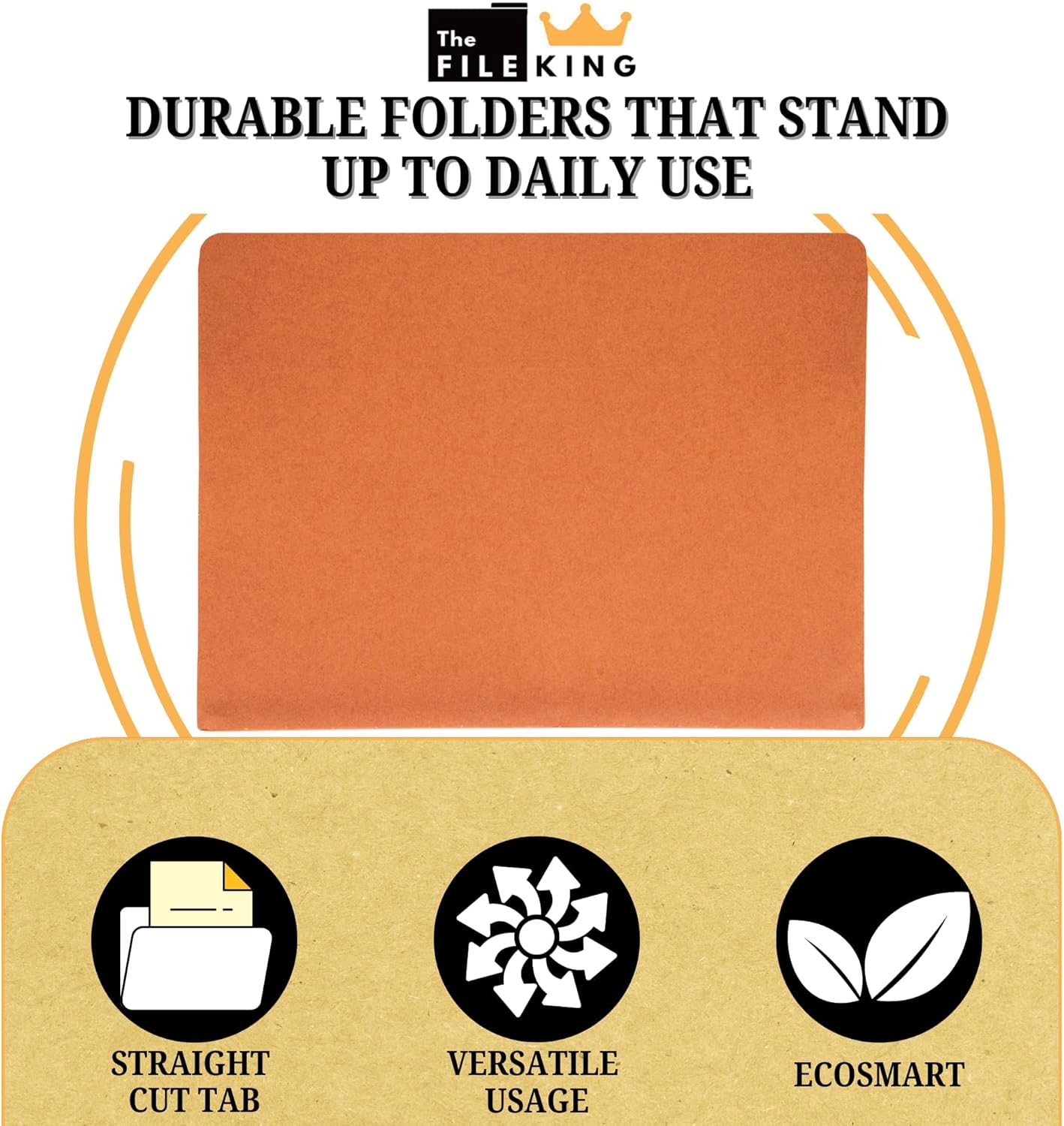 The File King Expanding Accordion File Folder | Letter Size | Box of 50 Redropes | 3.5” Expansion | Store and Organize Papers | Keep Records in One Place | Save Time Searching